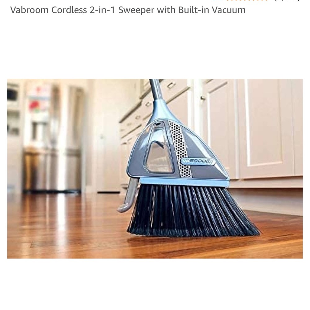 Vabroom Cordless 2-in-1 Sweeper with Built-in Vacuum